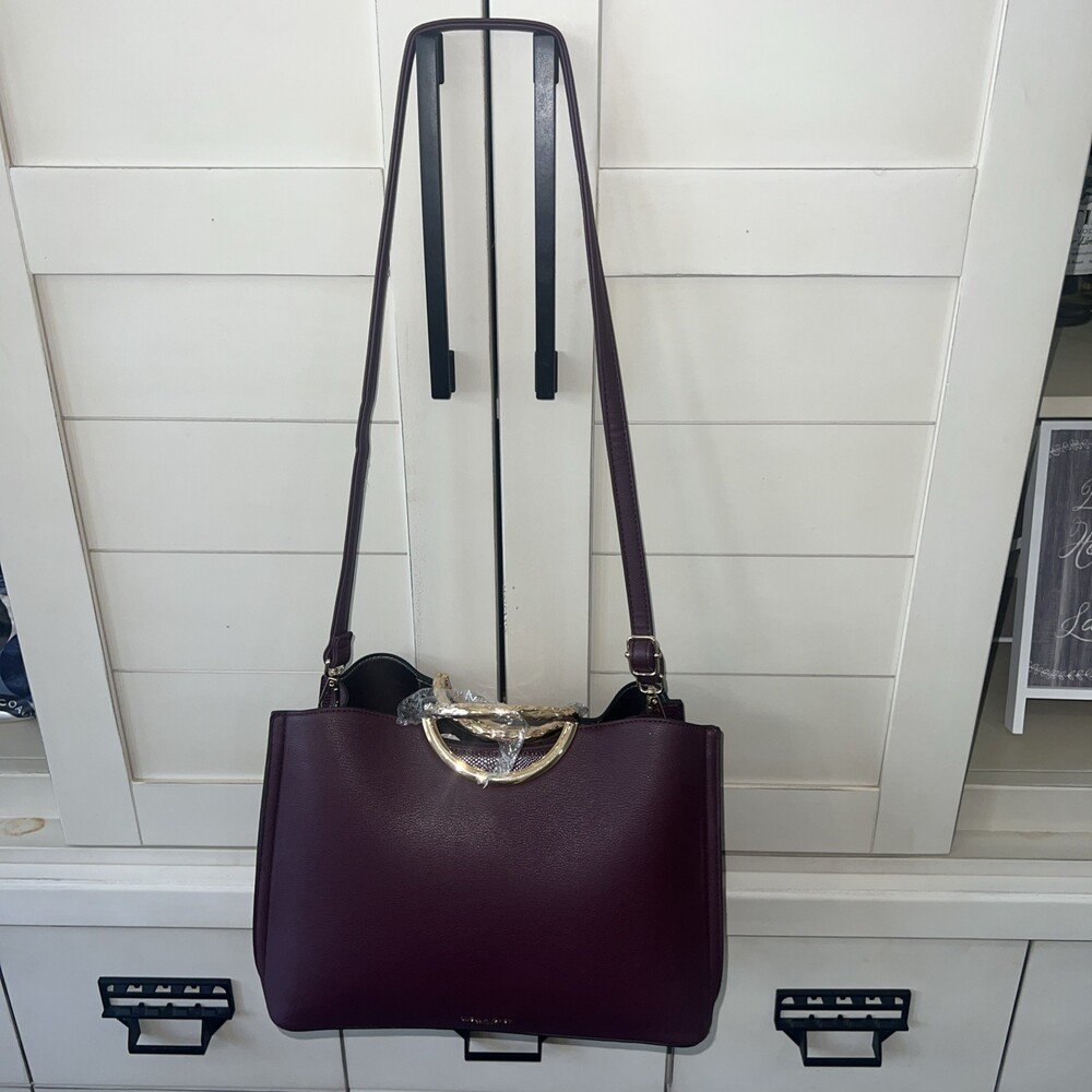 Luella Grey London Hand/ Shoulder Bag Burgundy Gold Metal Handles NWOT (60top)